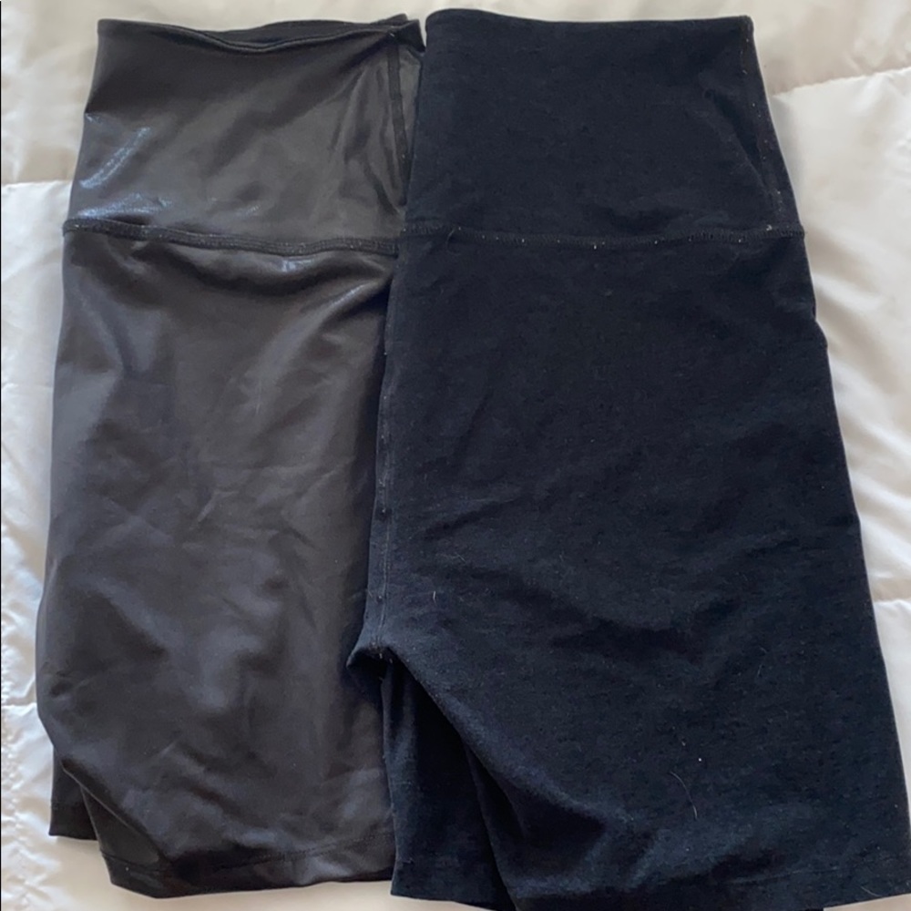 2 pairs of beyond yoga bike shorts